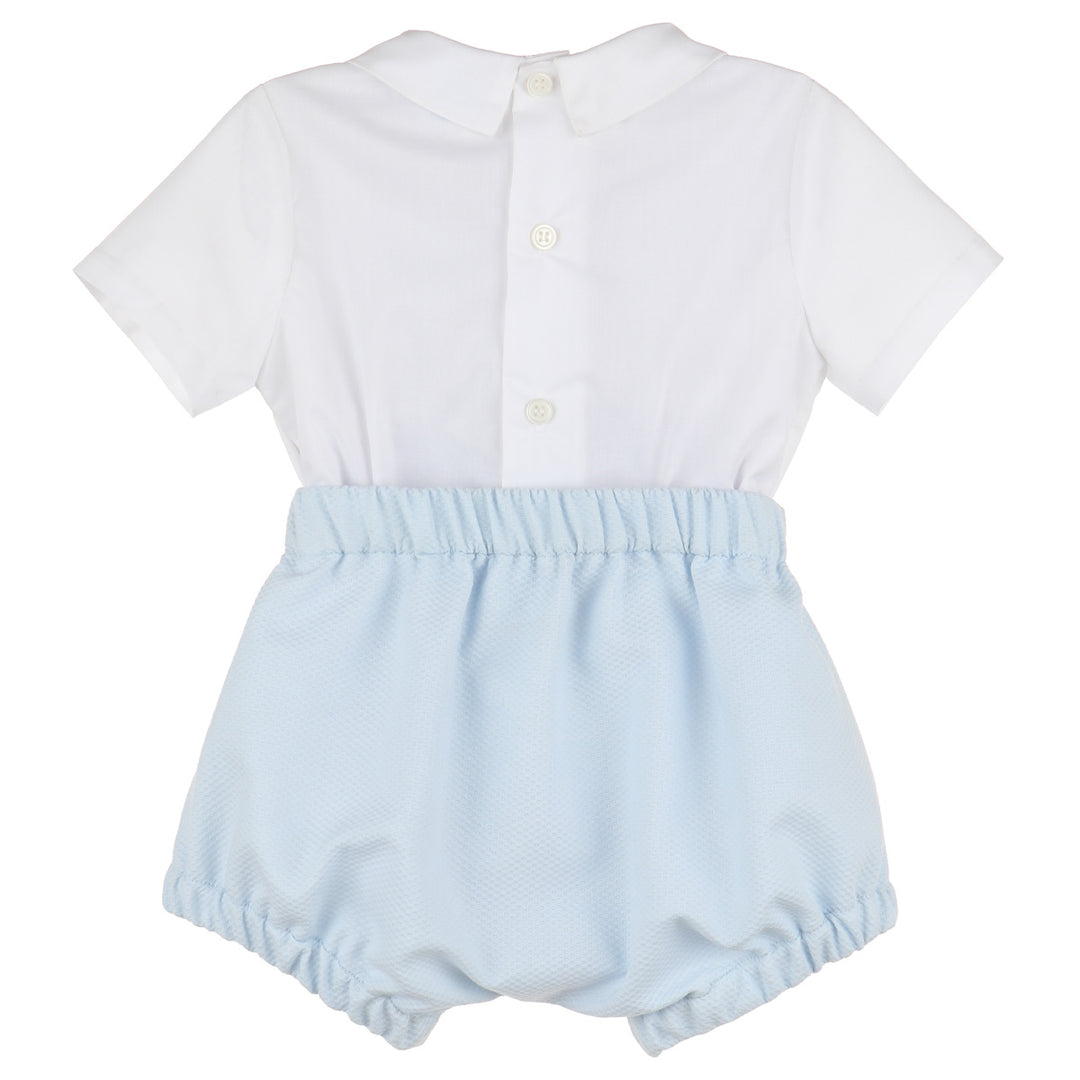 Blue Chic Smocked Boy Set