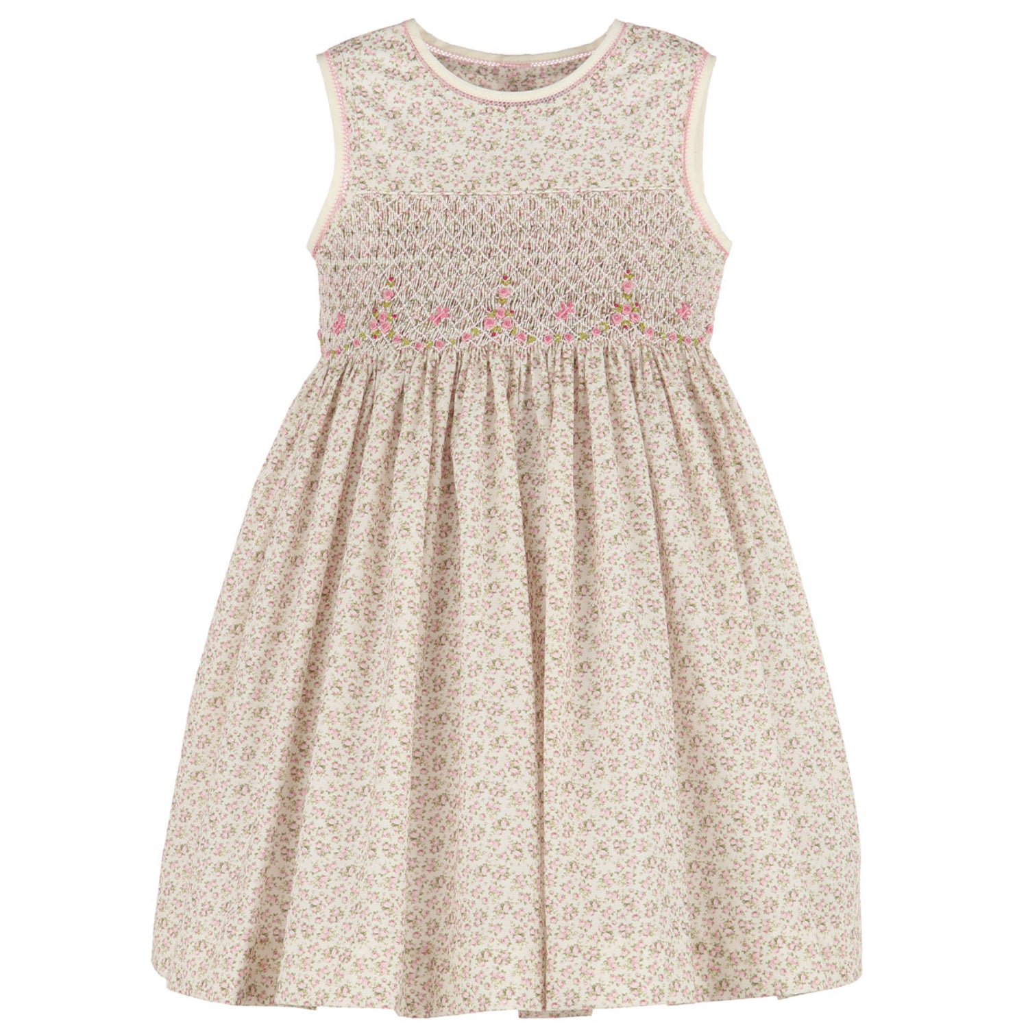 Tea Rose Pink Smock Dress