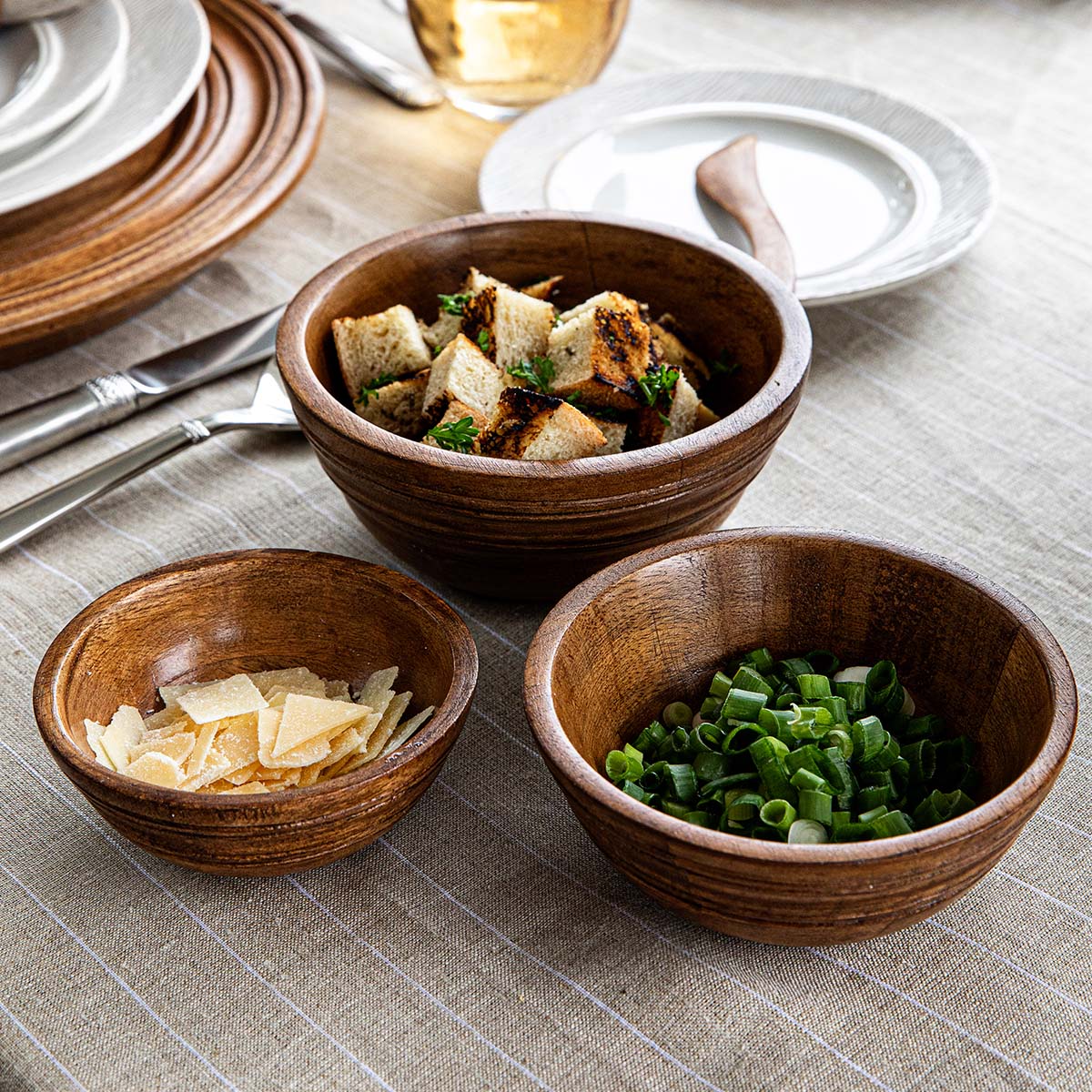 Bilbao Wood Nesting Bowls