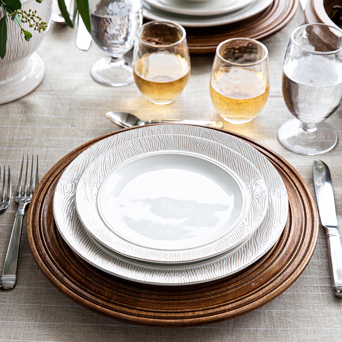 Blenheim Oak Whitewash Dessert/Salad Plate