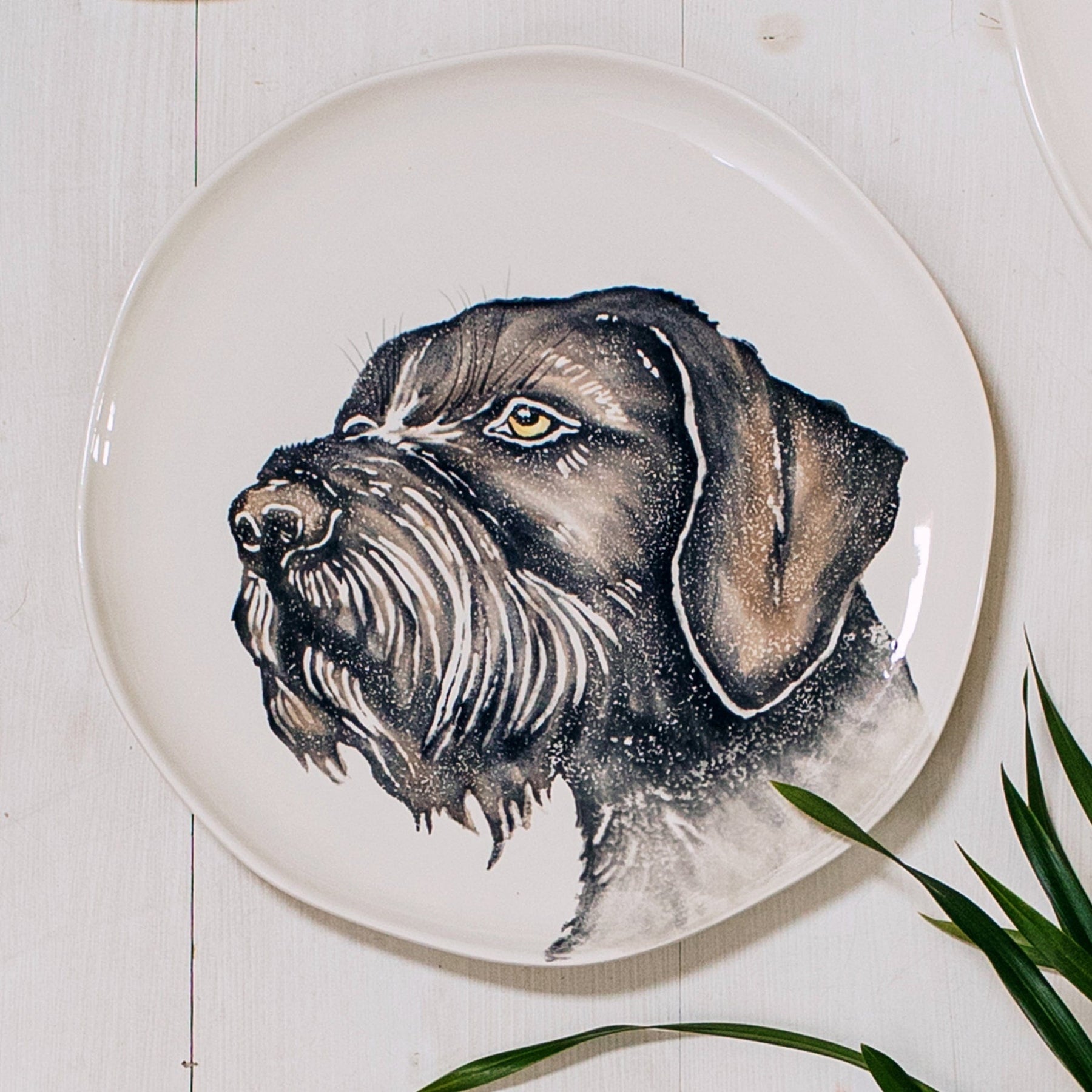 Cacciatore Spinone Italiano Medium Round Platter
