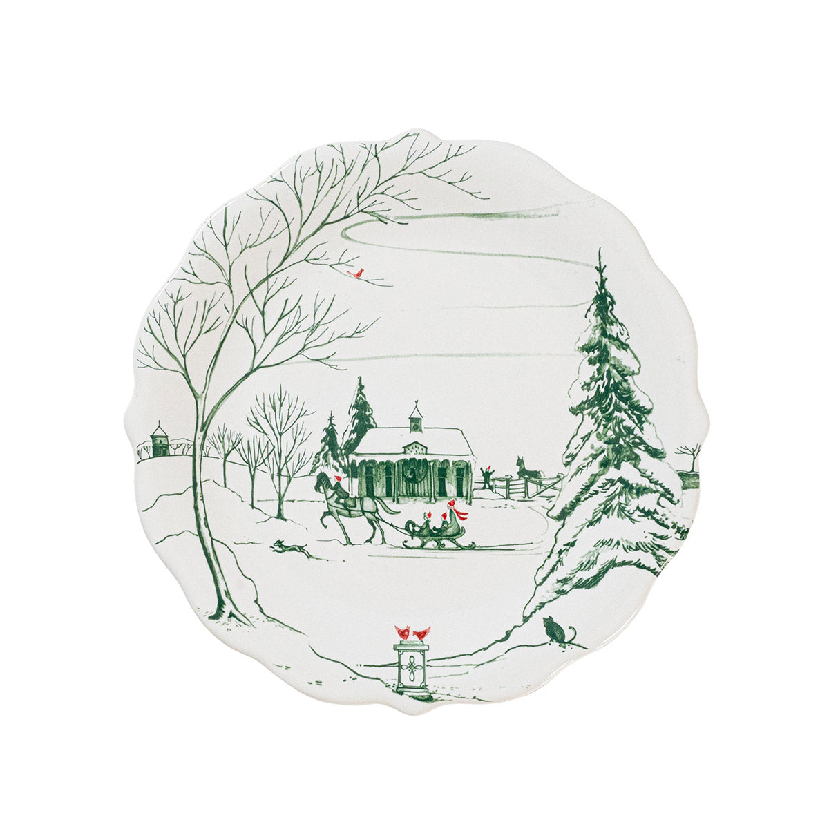 Country Estate Winter Frolic Party Plate Assorted Set