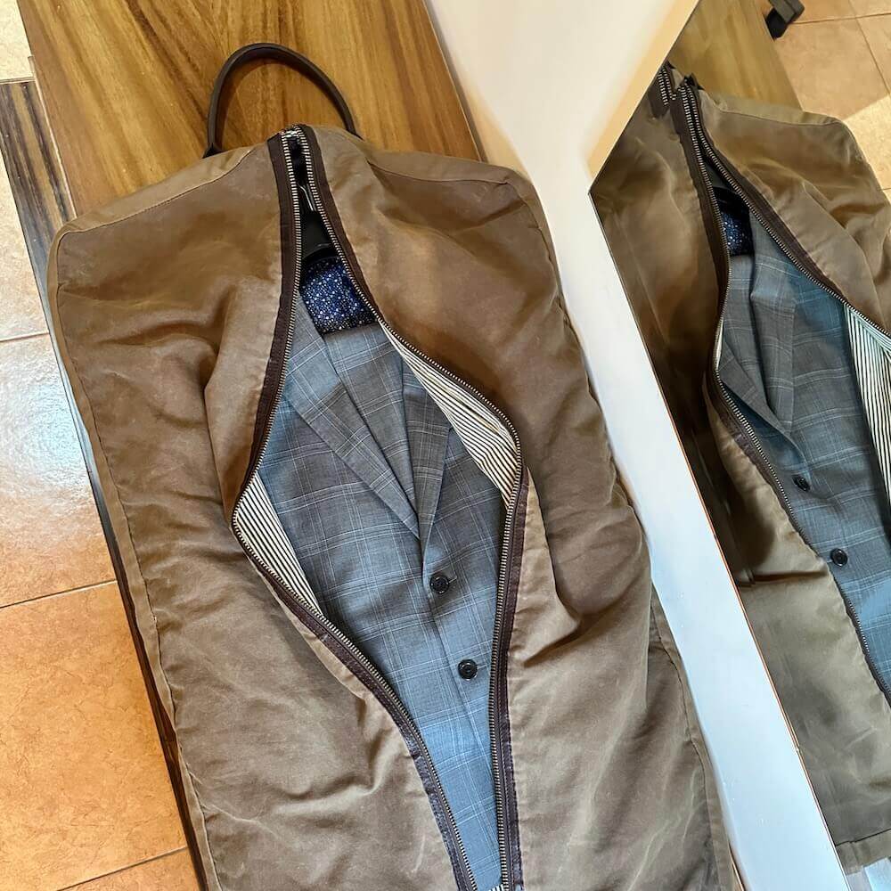 Campaign Waxed Canvas Garment Bag