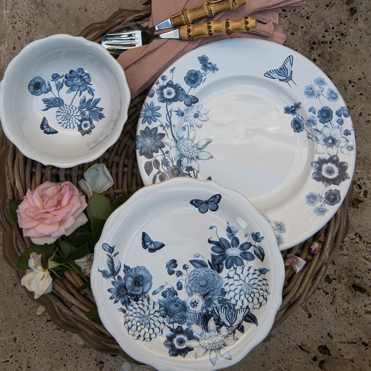 Field of Flowers Chambray Dessert/Salad Plate