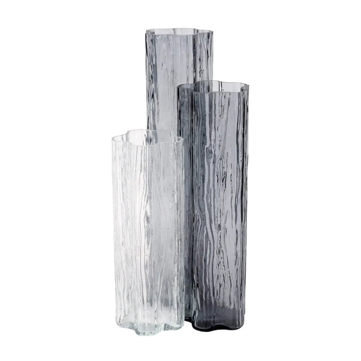 Flora Glass Gray Vase