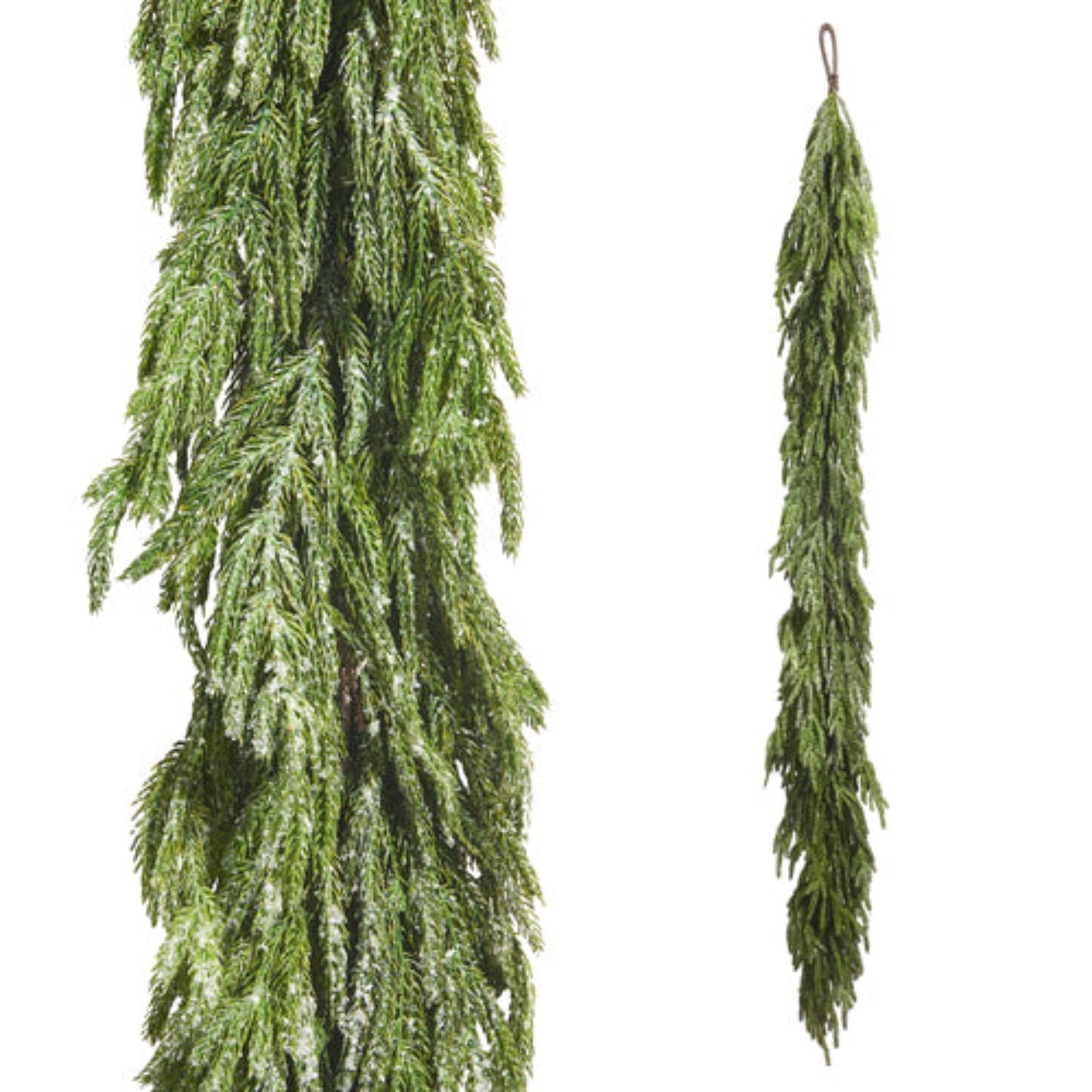 6' Glittered Norfolk Pine Garland