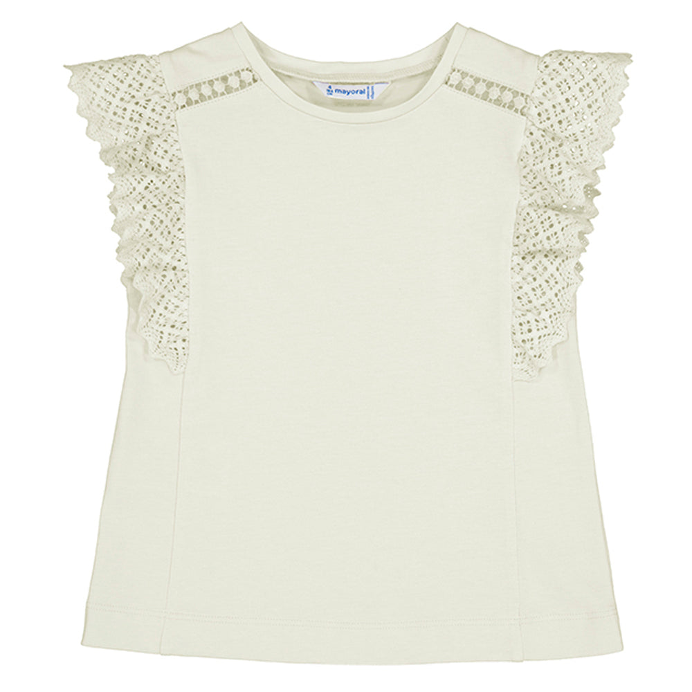 Natural Crochet Short Sleeve T-Shirt