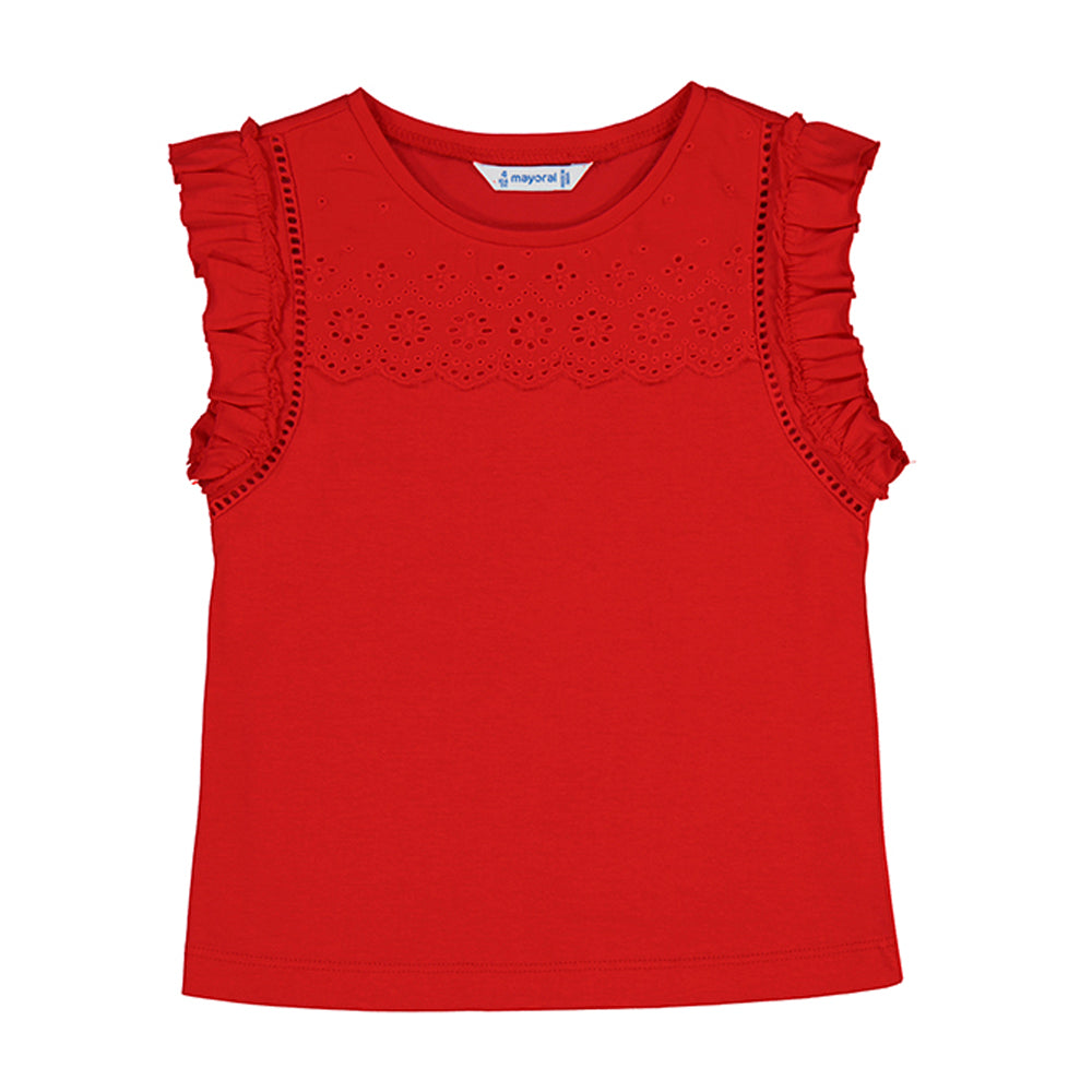 Grenadine Ruffle Tank Top