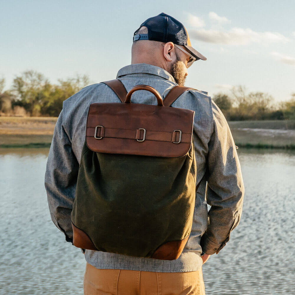 Heritage Waxed Canvas Steamer Backpack