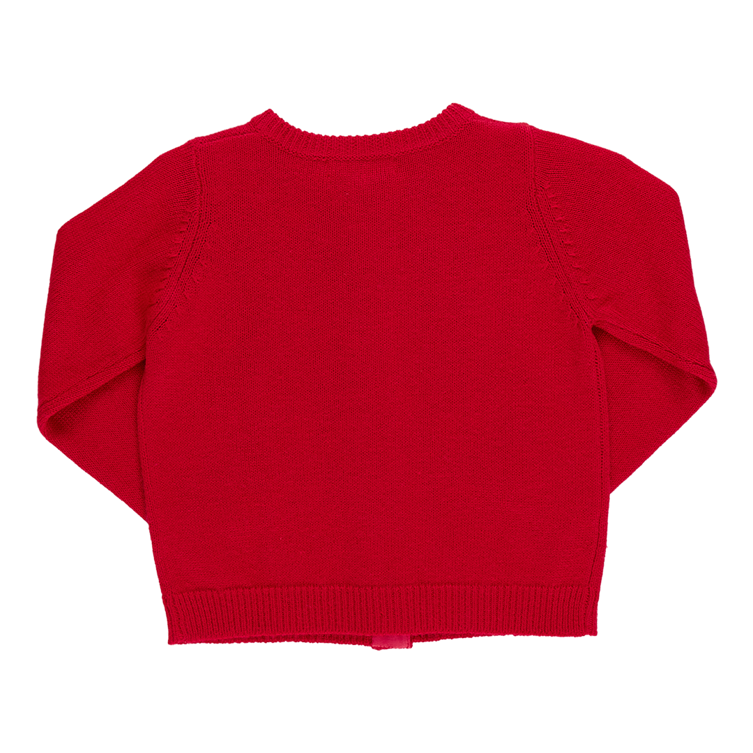 Girls Maude Sweater - Red Santa