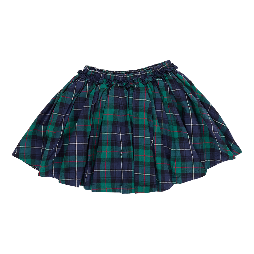 Girls Gianna Skirt - Green Tartan