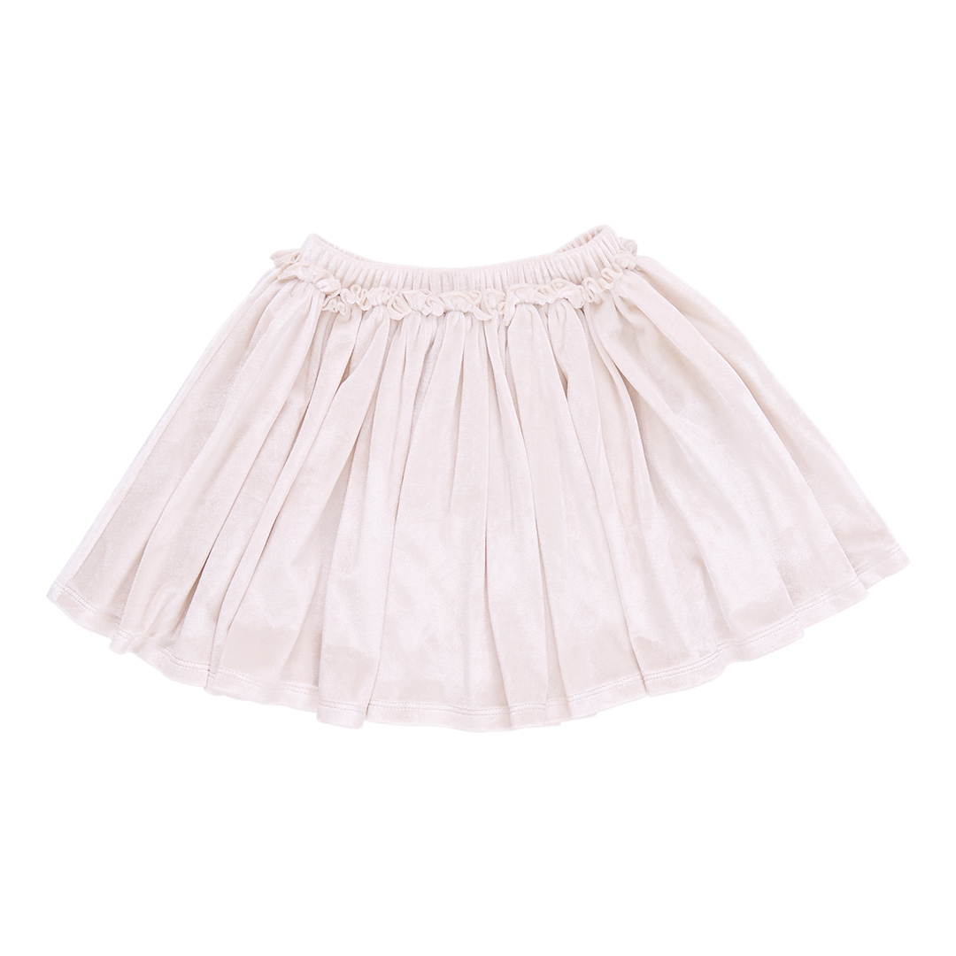 Girls Velour Gianna Skirt - Snow White