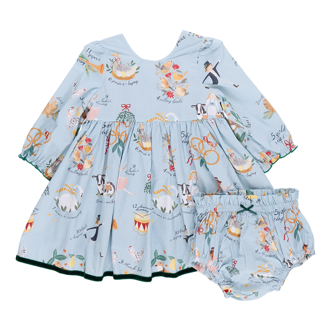 Baby Girls Amma Dress Set - 12 Days of Christmas