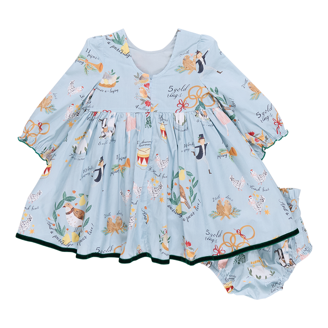 Baby Girls Amma Dress Set - 12 Days of Christmas