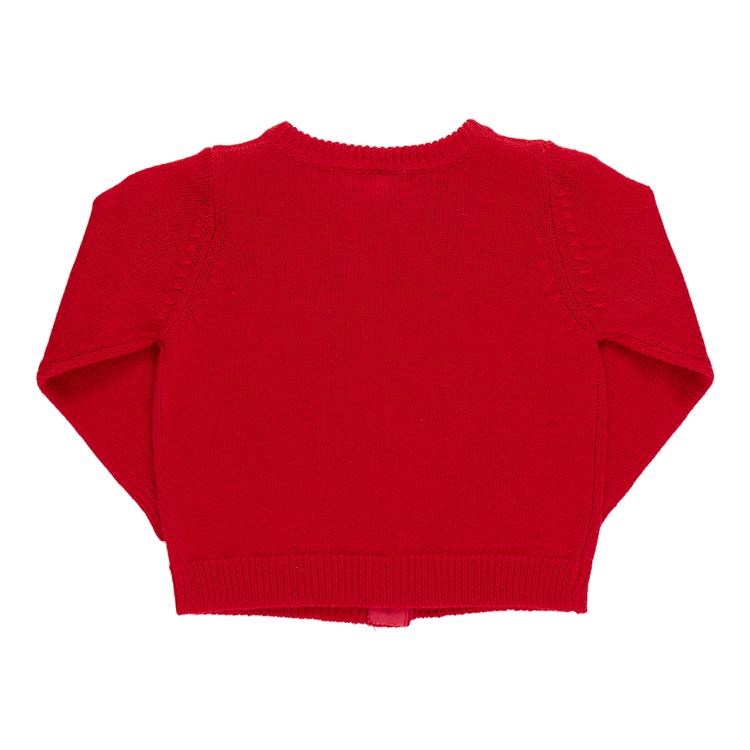 Baby Girls Maude Sweater - Red Santa