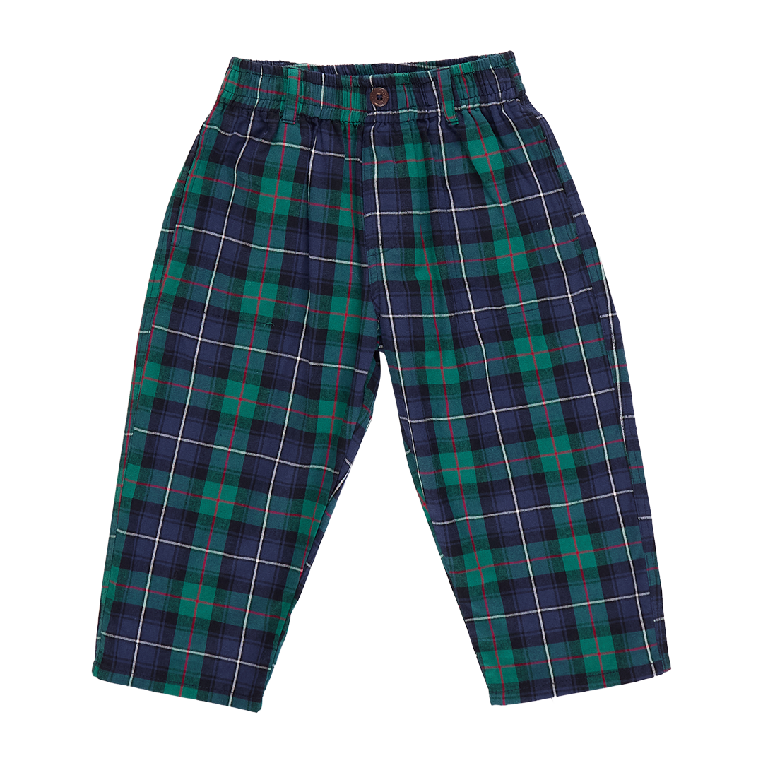 Baby Boys Jackson Pant - Green Tartan