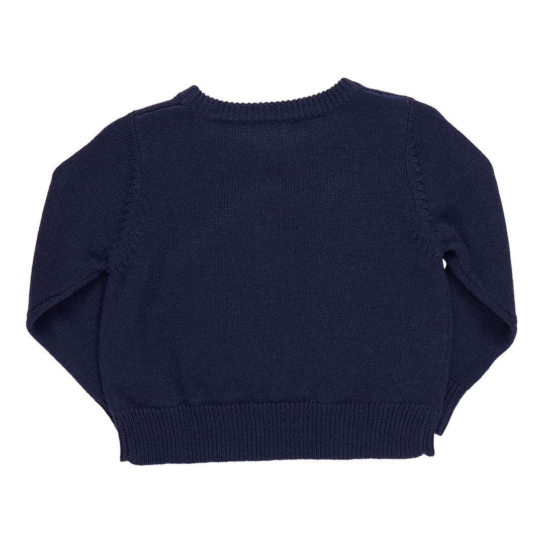 Boys Oliver Sweater - Navy Santa