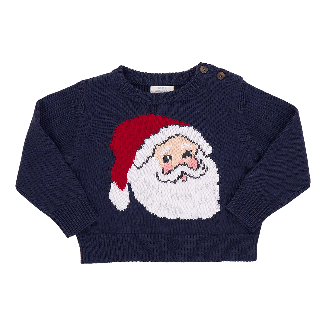 Baby Boys Oliver Sweater - Navy Santa