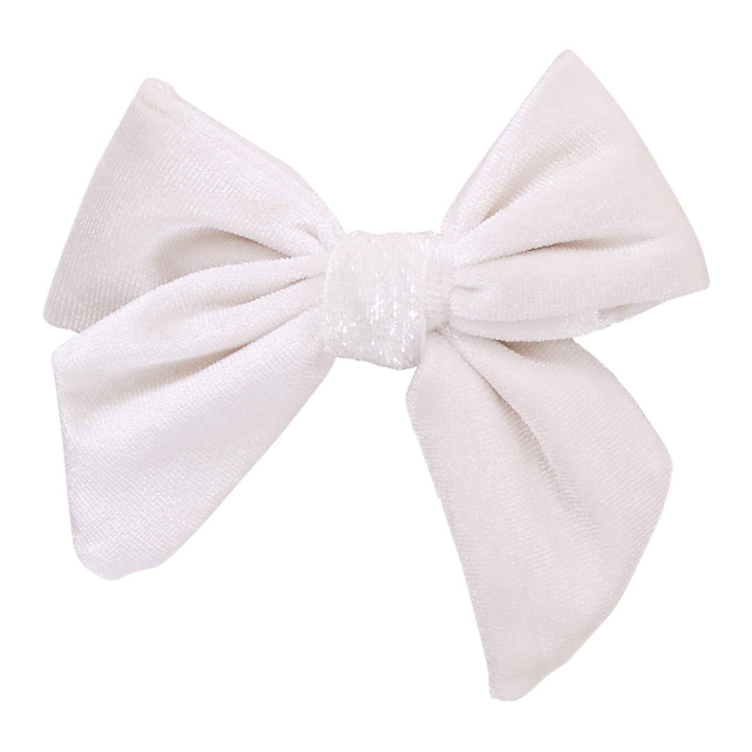 Girls Velour Bow - Snow White