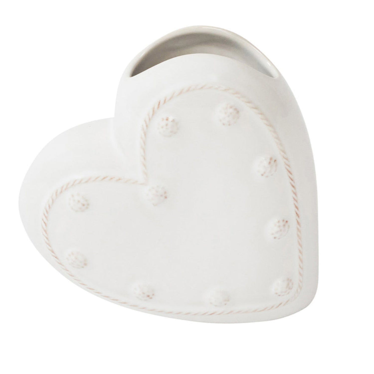 Berry & Thread 6" Heart Vase- White wash