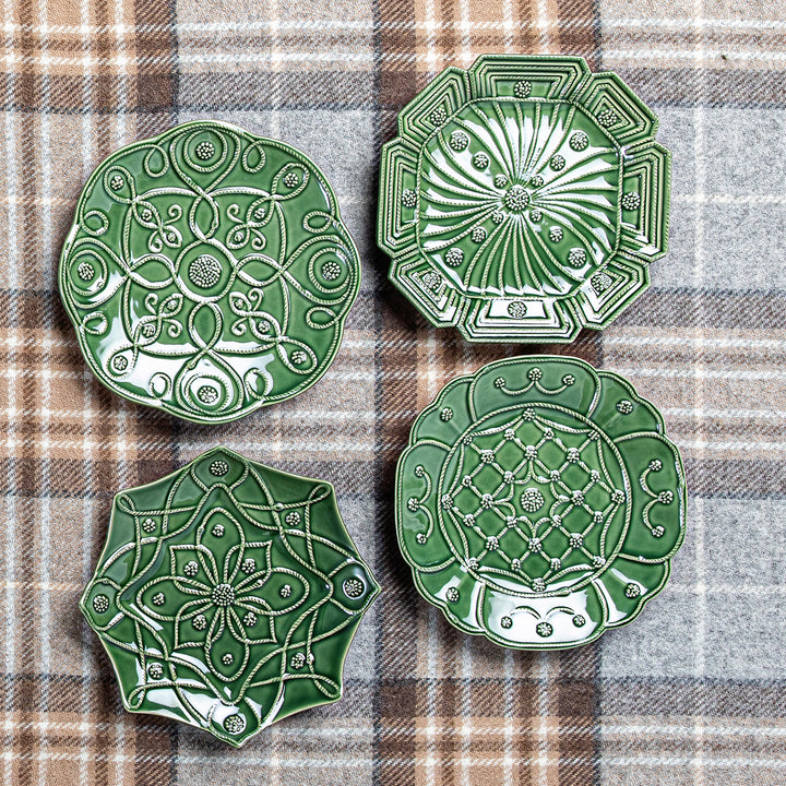 Veronica Beard Jardins du Monde Green Party - Assorted Set of 4