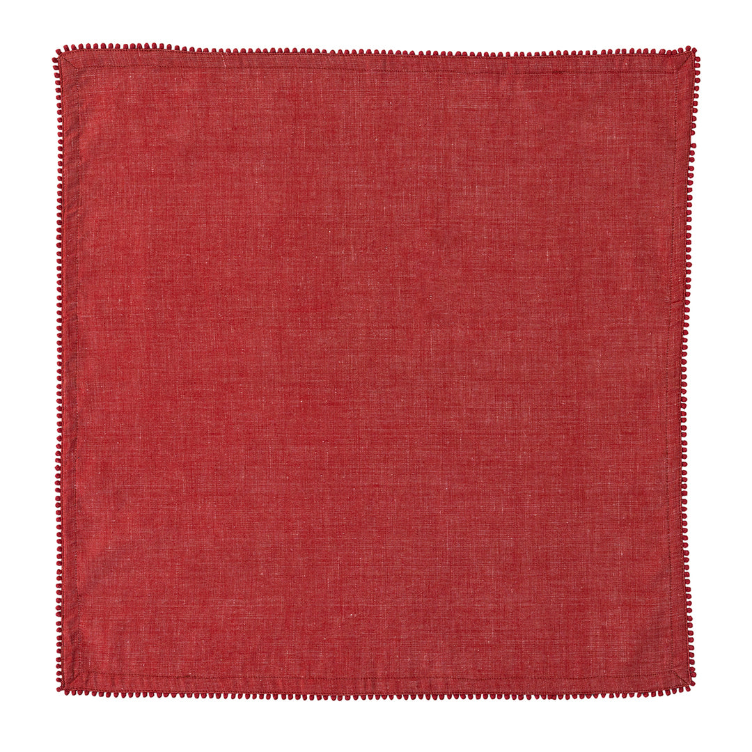 Berry Trim Red Napkin