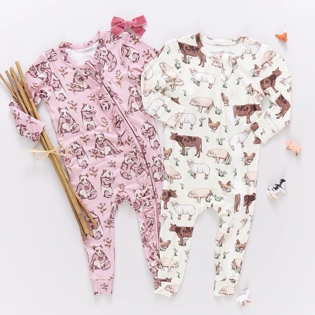 Baby Bamboo Romper - Farm Life