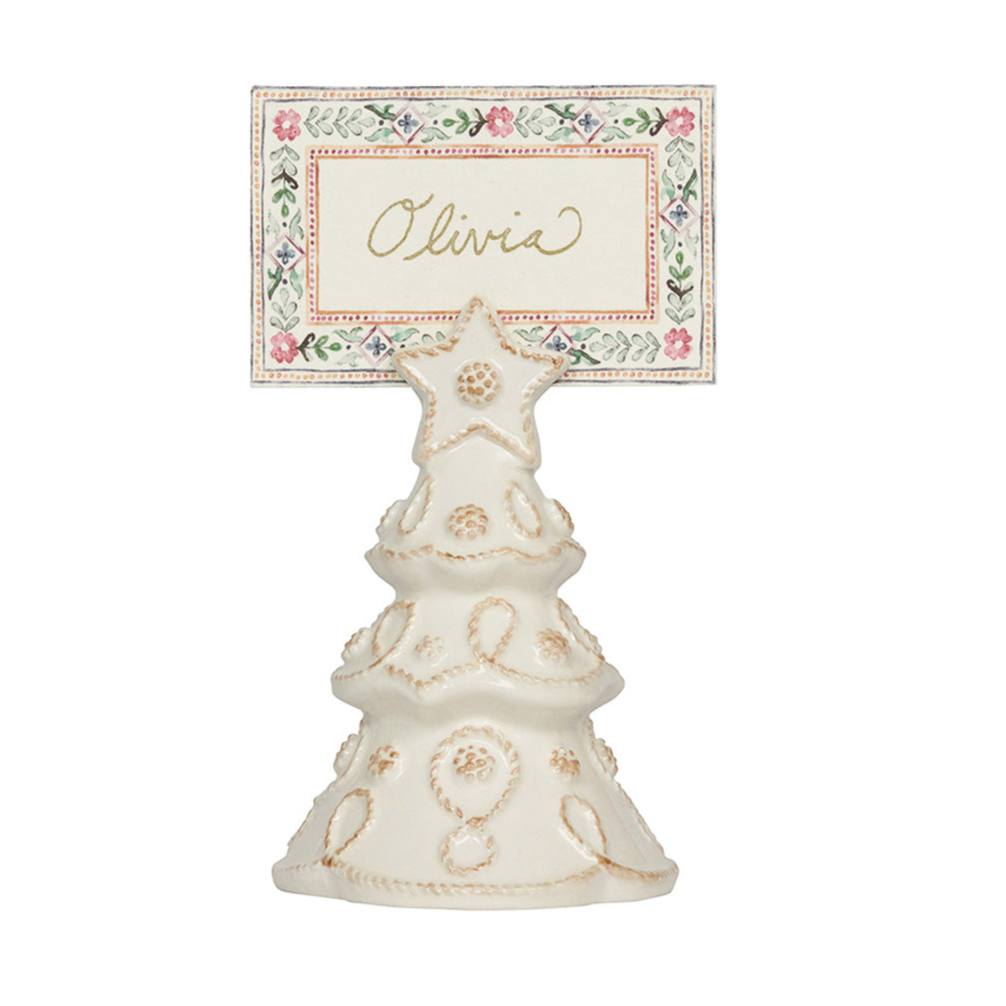 Berry & Thread North Pole Tree Place Card Holder Set- Whitewash