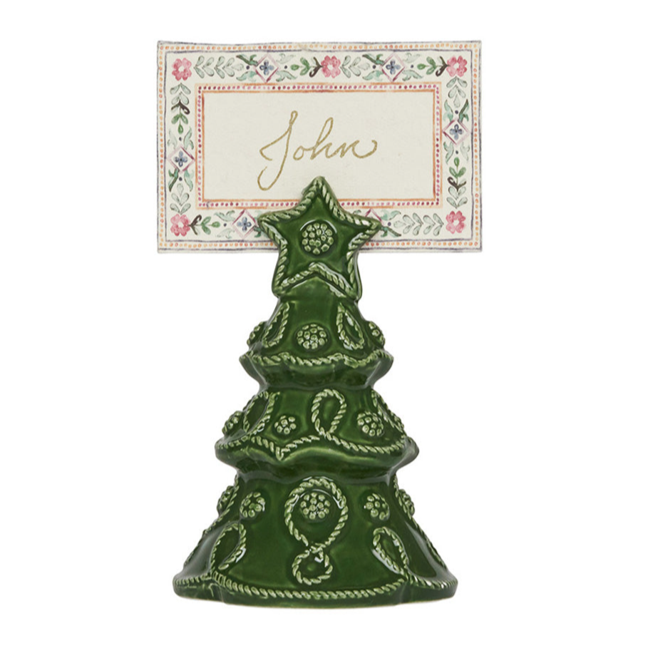 Berry & Thread North Pole Tree Place Card Holder- Basil