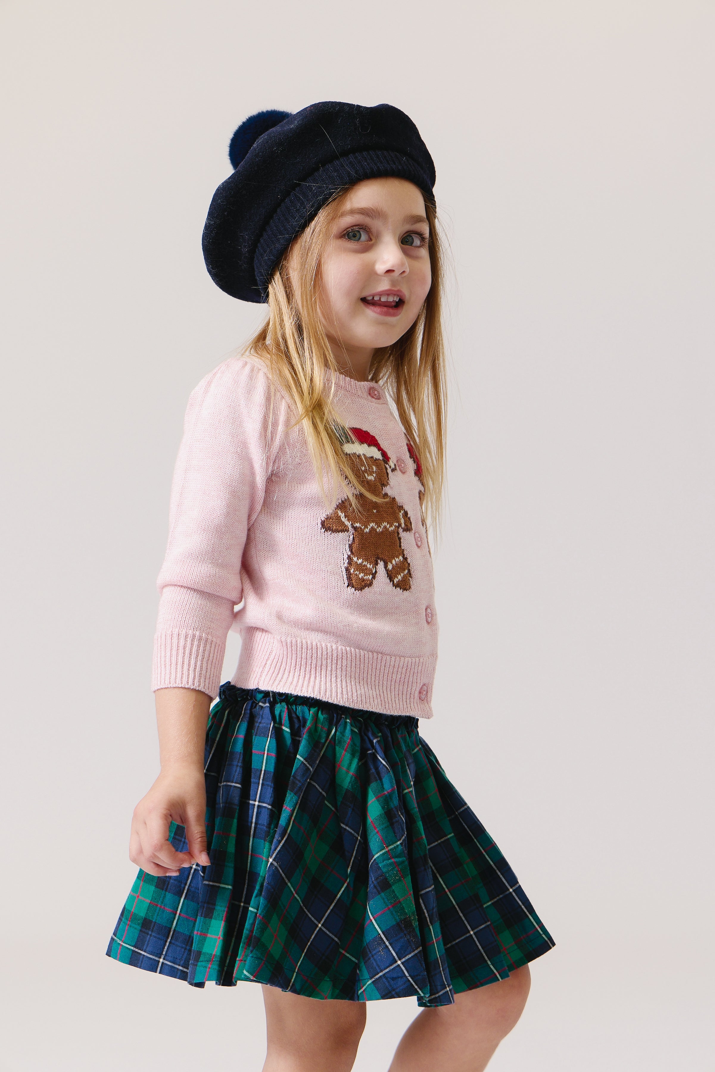 Girls Gianna Skirt - Green Tartan