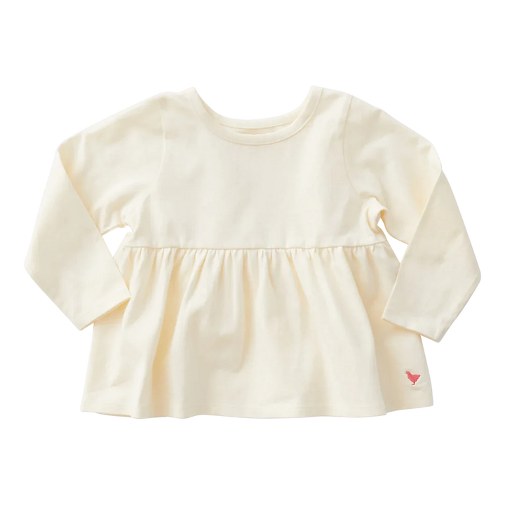 Girls Organic Bette Top - Antique White