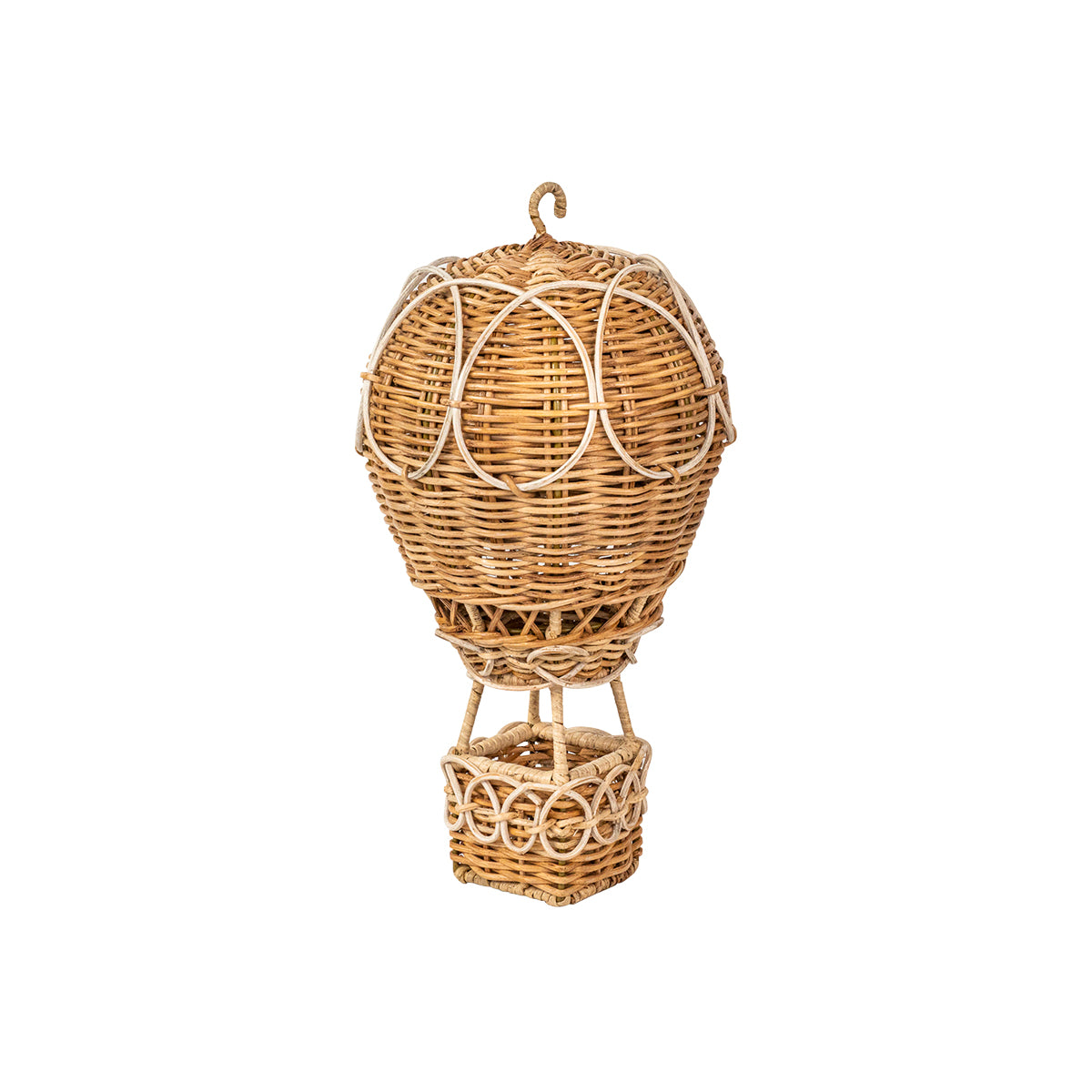 Provence Rattan Whitewash Small Hot Air Balloon