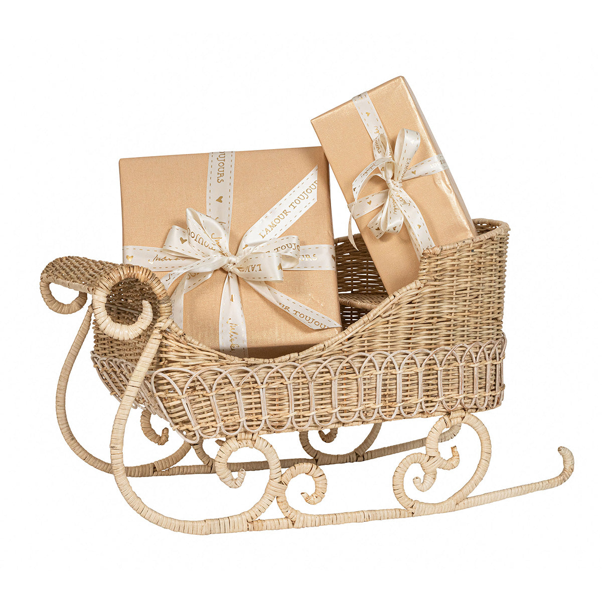 Provence Rattan Sleigh - Whitewash