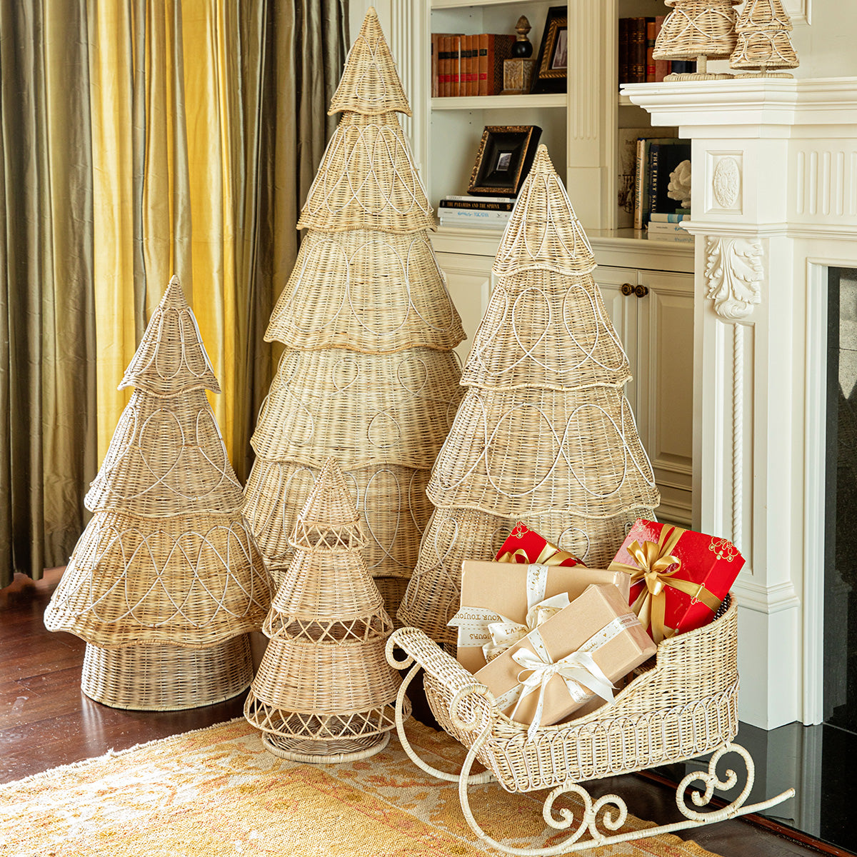 Provence Rattan Sleigh - Whitewash