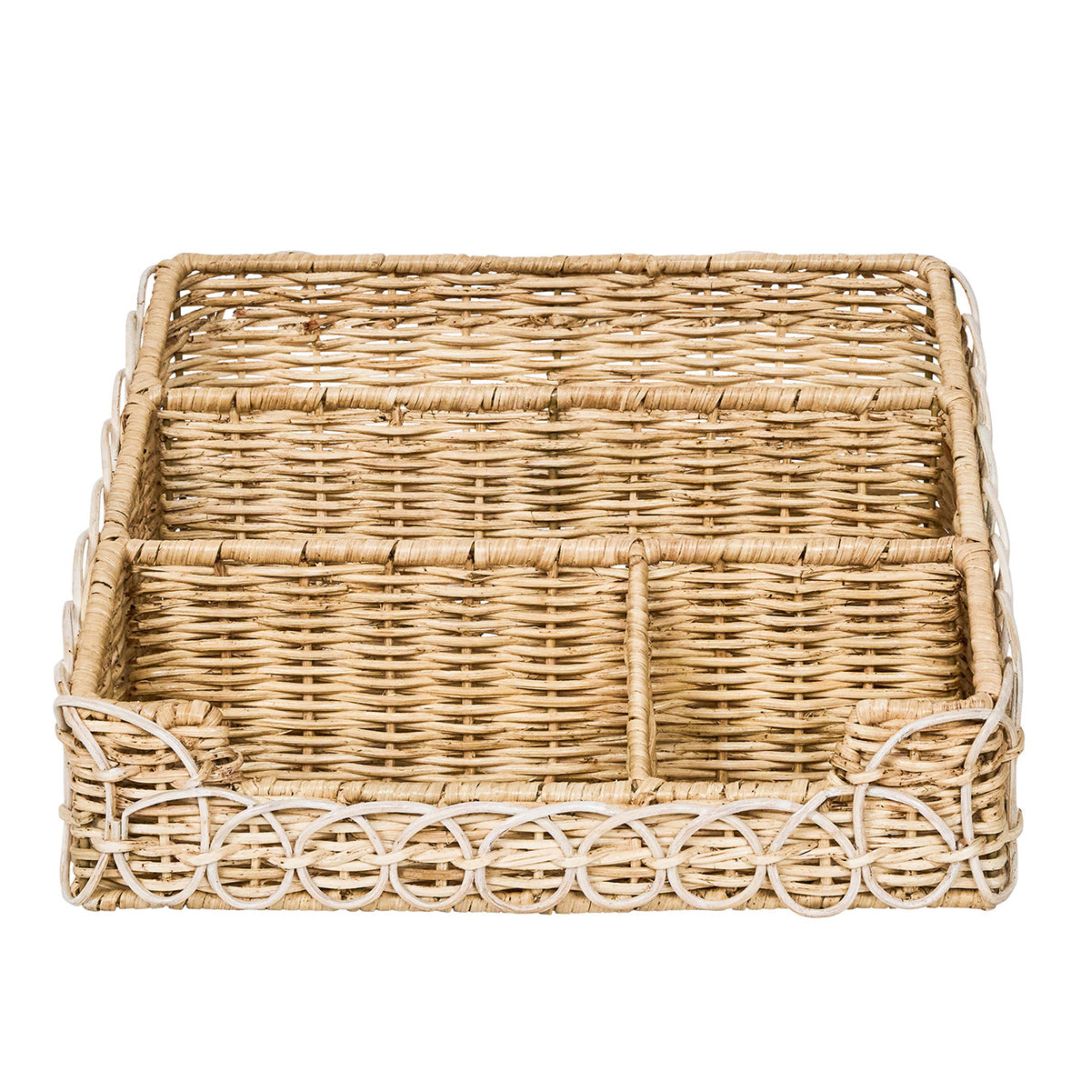 Provence Rattan Stationary Holder- Whitewash