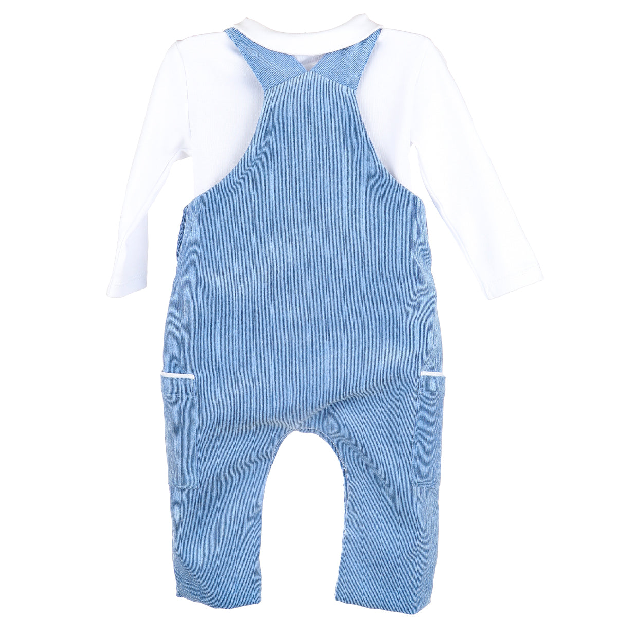 Blue Cord Overall Set