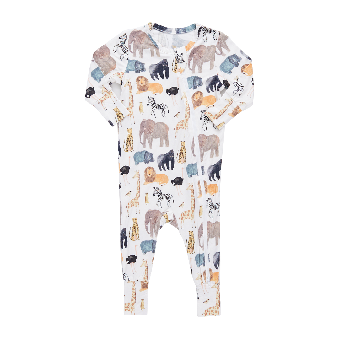 Baby Bamboo Romper - Animals of Africa