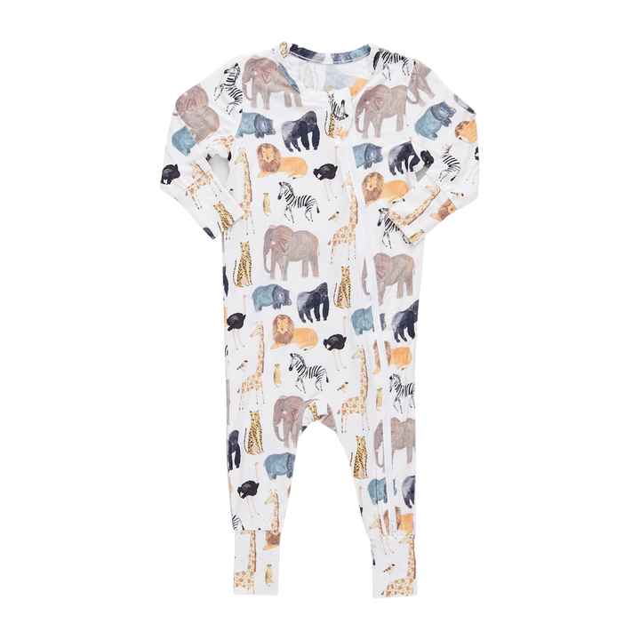 Baby Bamboo Romper - Animals of Africa