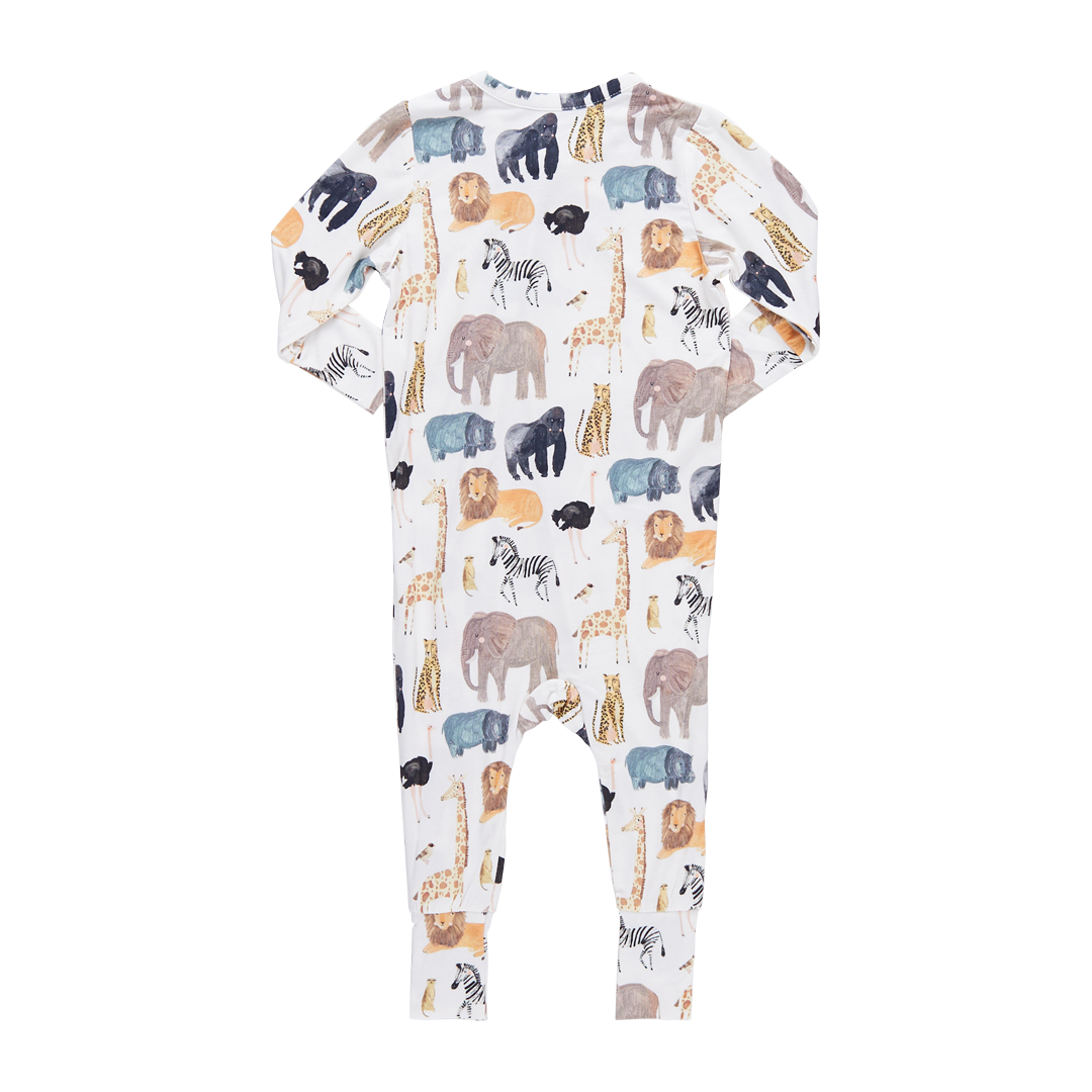 Baby Bamboo Romper - Animals of Africa