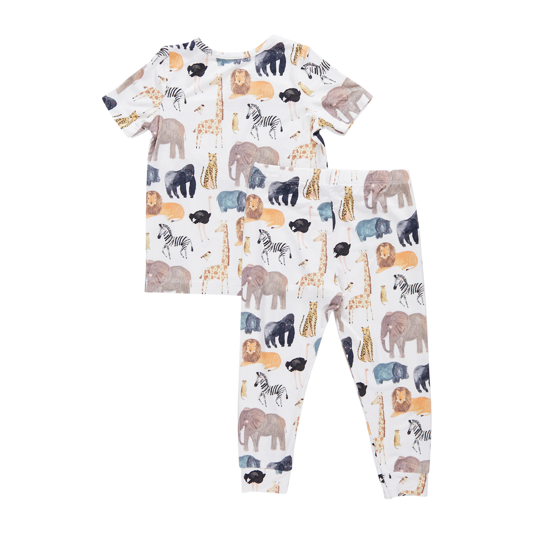 Kids Bamboo PJ Set - Animals of Africa