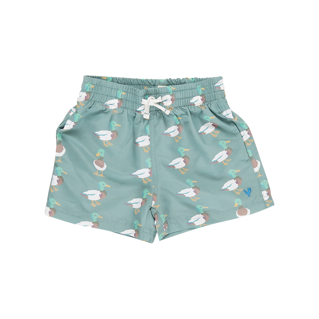 Baby Boys Swim Trunk - Green Mallard Friends