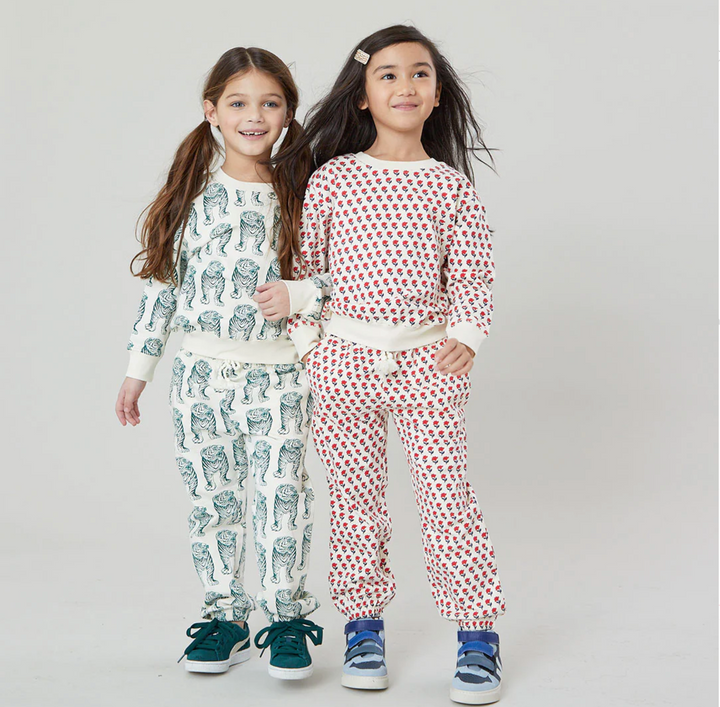 Girls Organic Sweatpants - Tiny Flower