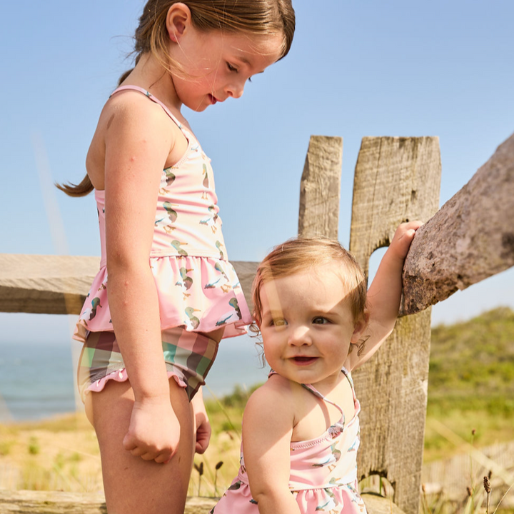 Baby Girls Joy Tankini - Pink Mallard Friends