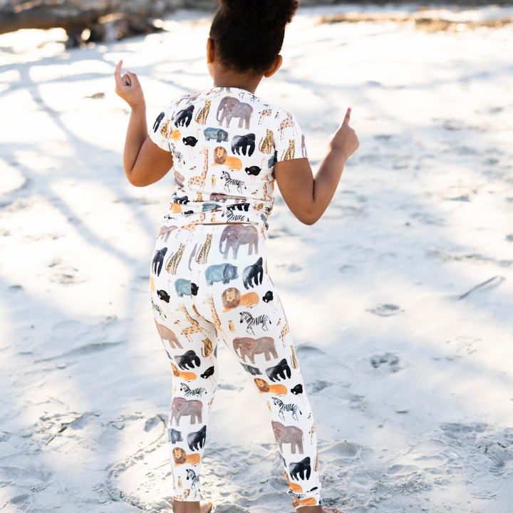 Kids Bamboo PJ Set - Animals of Africa