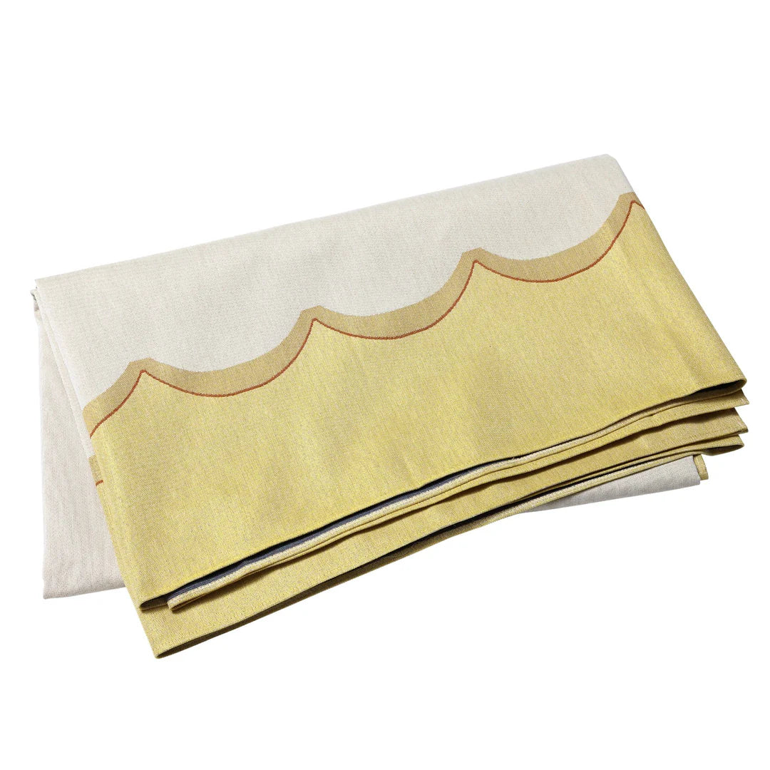 Tavola Yellow Scalloped Tablecloth
