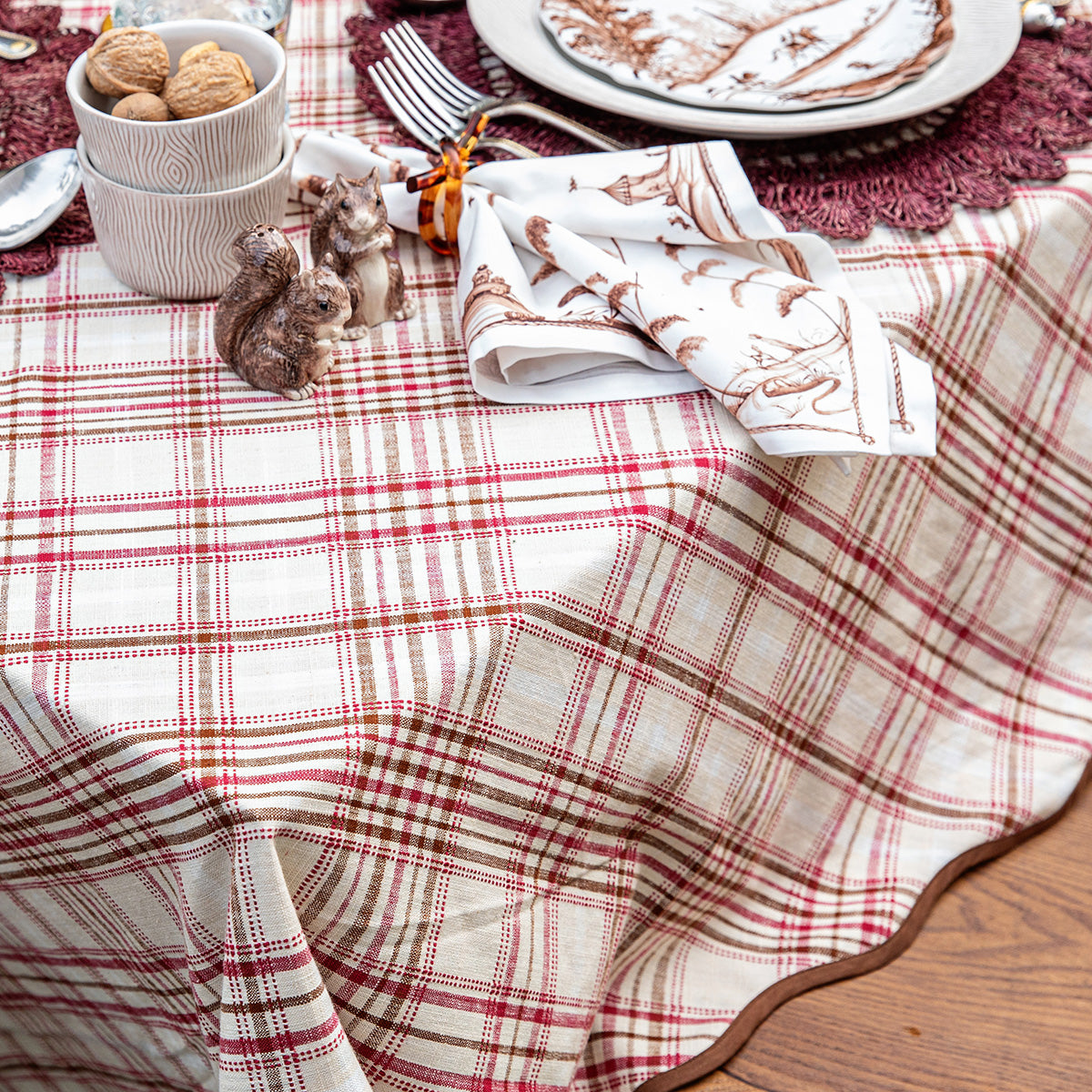 Harvest Tartan Square Tablecloth