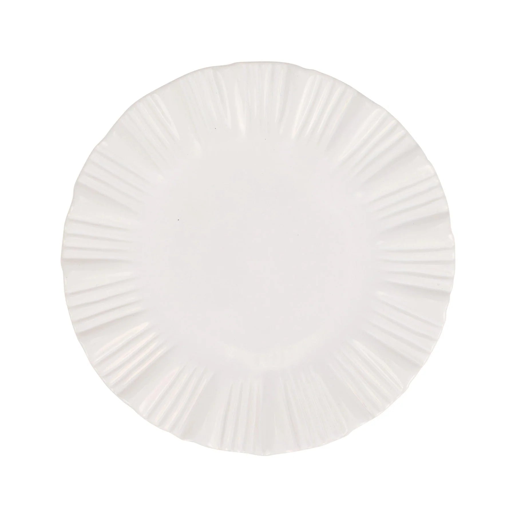 Bari White European Dinner Plate