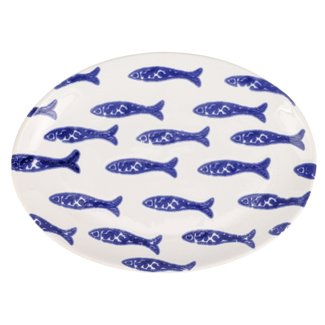 Santorini Fish Small Oval Platter