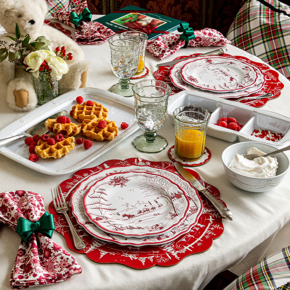 Country Estate Winter Frolic Melamine Dessert/Salad Plate - Set of 4