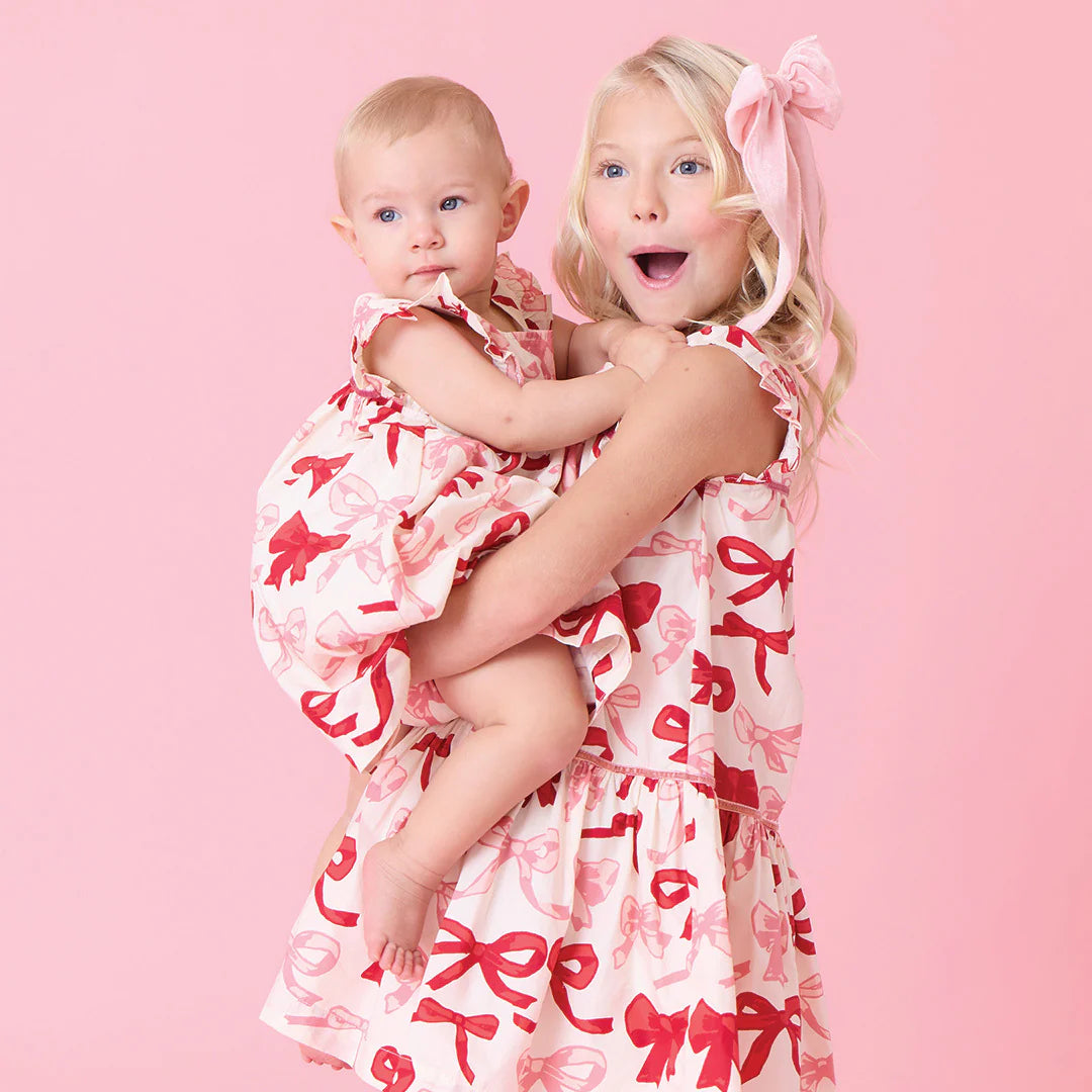 Baby Girls Camelia Dress Set - Valentines Bows